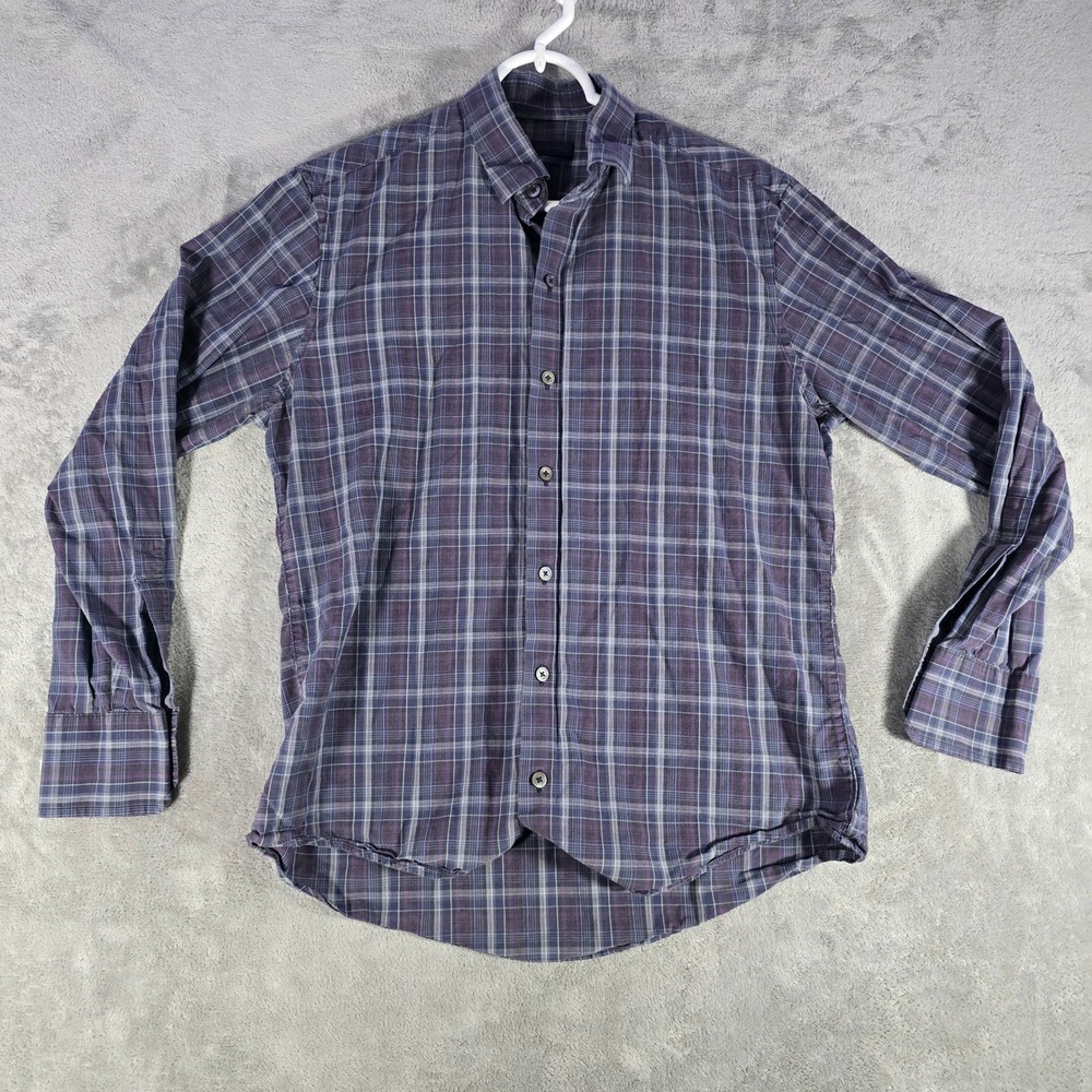 Zachary Prell Plaid Button Down Long Sleeve Casual Shirt, Small‎